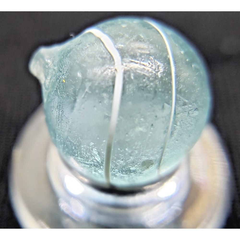 End Off Cane? Handmade Tinted Glass Coreless Swirl Marble RARE 1800's 1/2'' #218